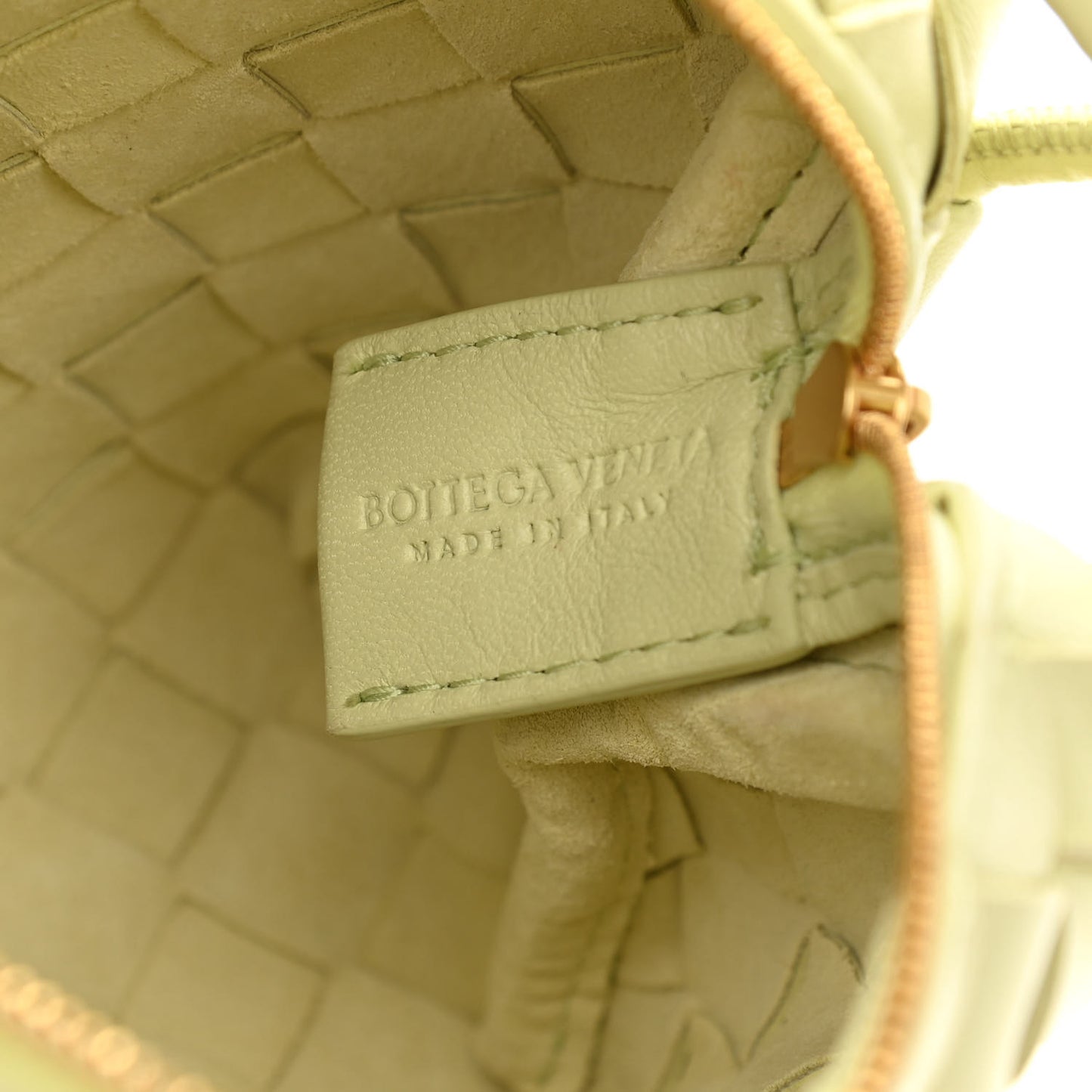Nappa Intrecciato Mini Loop Camera Bag Lemon Washed