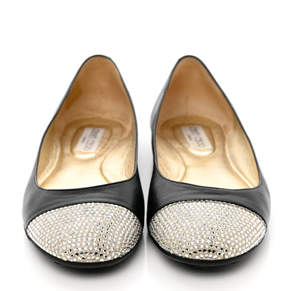 Jimmy Choo Suede Crystal Weber Flats 39 Black 5 of 16