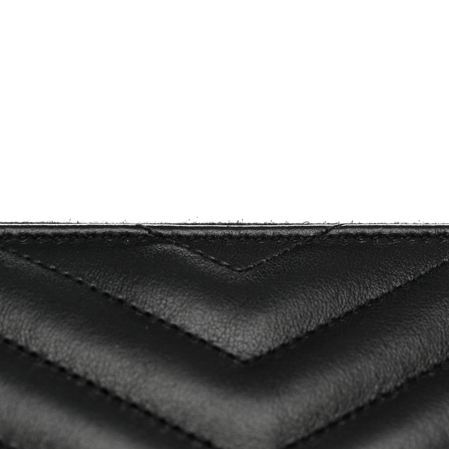 Saint Laurent Calfskin Matelasse Chevron Monogram A5 Wristlet Black 10 of 13