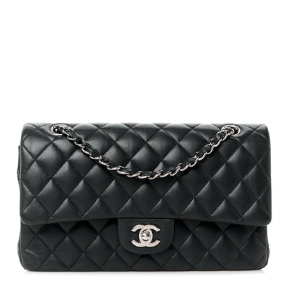Chanel Lambskin Quilted Medium Double Flap Black 1 of 8