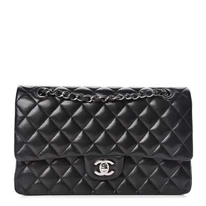 Chanel Lambskin Quilted Medium Double Flap Black 1 of 13