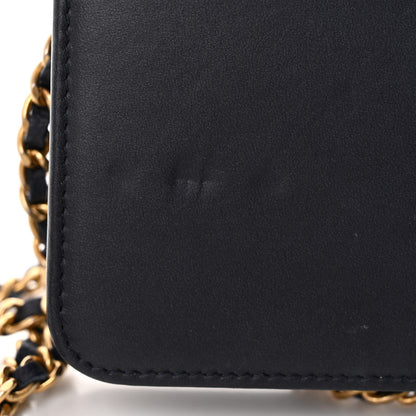 Chanel Caviar Quilted Boy Wallet On Chain WOC Navy 12 of 12