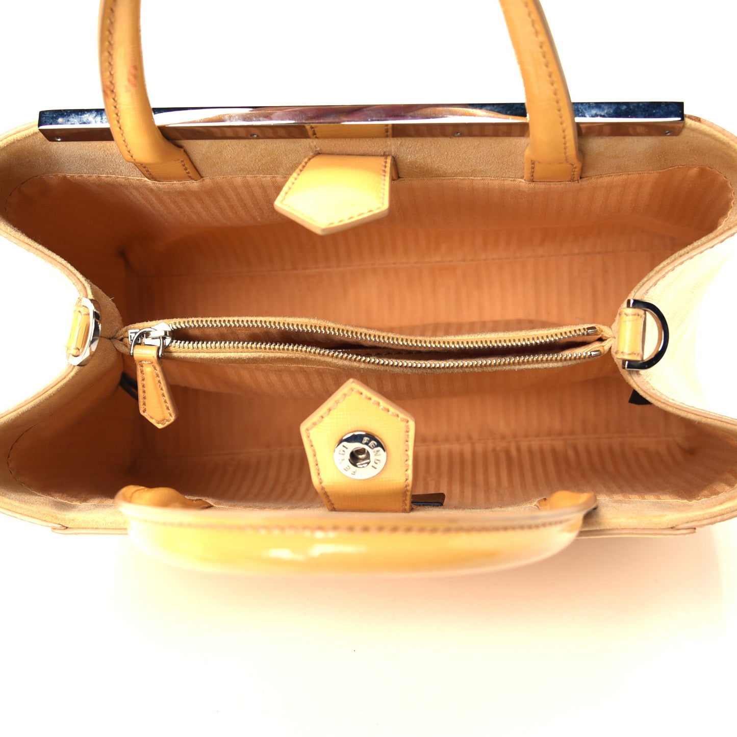 Vitello Vernice Camoscio Petite 2Jours Tote Alchemy Yellow