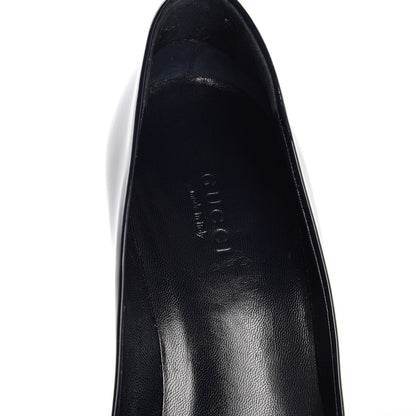 Gucci Patent Platform Pumps 38 Navy Blue 11 of 29