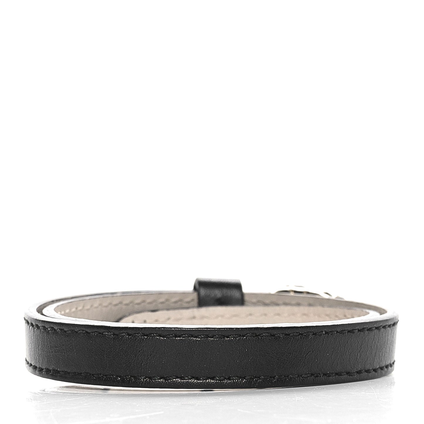 Calfskin Serpenti Forever Double Coil Bracelet Black