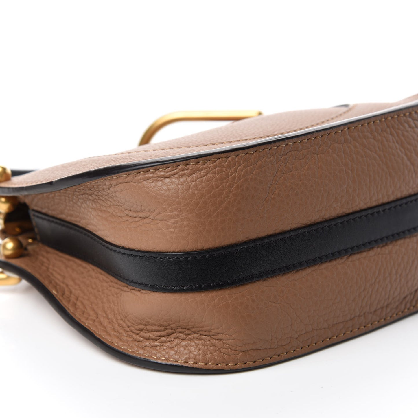 Grained Calfskin Nano Hayley Hobo Nut