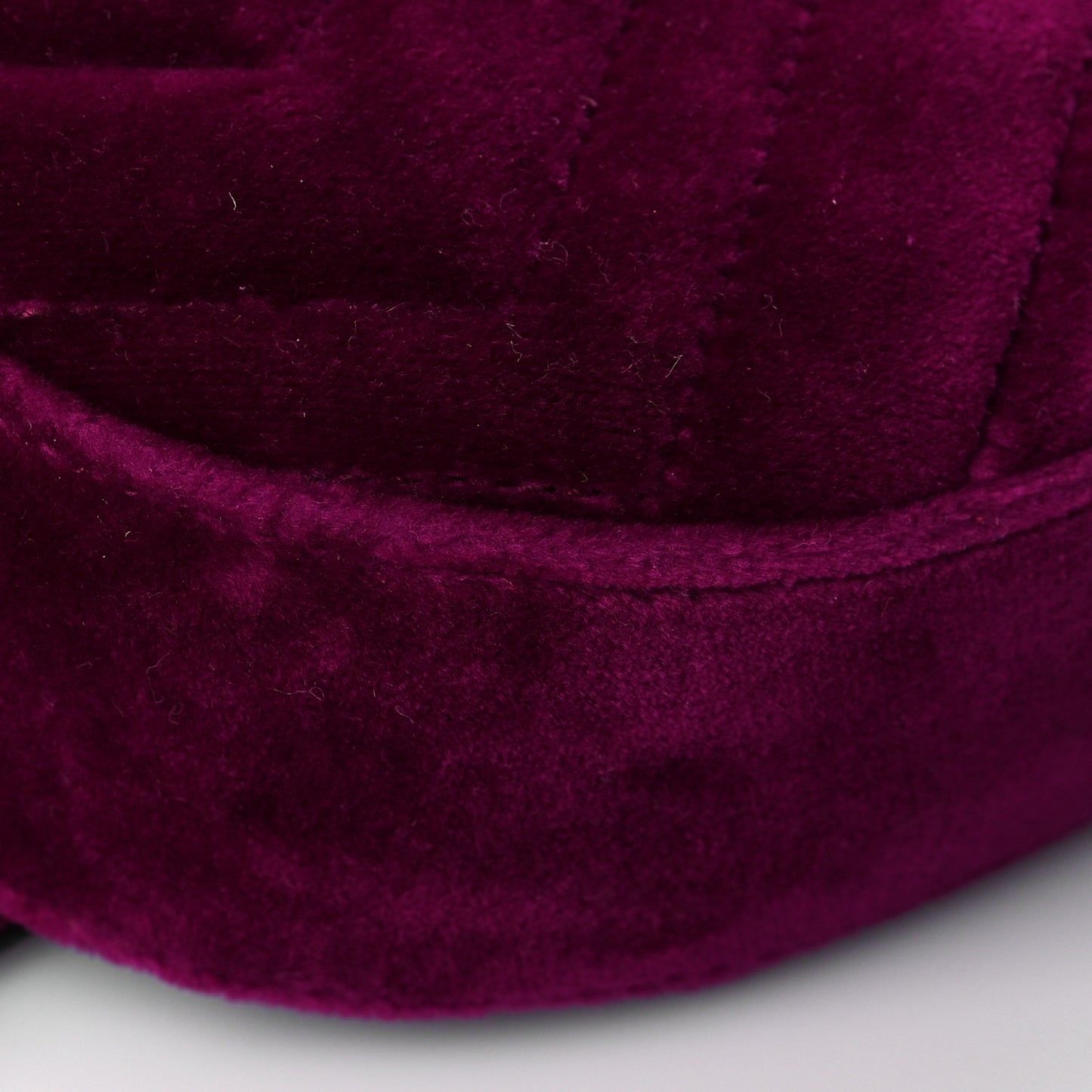 Velvet Matelasse GG Marmont Belt Bag 85 34 Fuchsia Violet Cyclamen