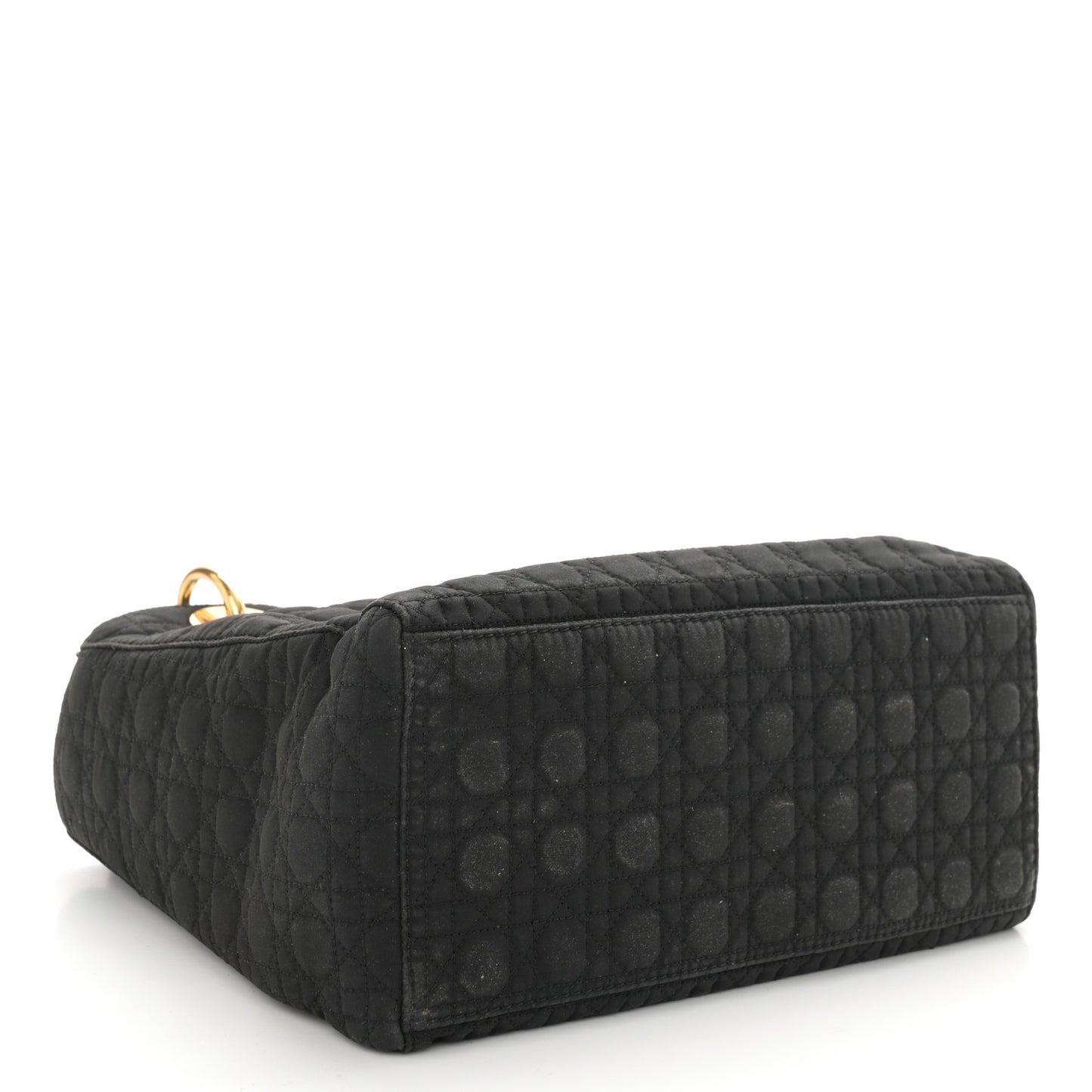 Nylon Cannage Medium Lady Dior Black