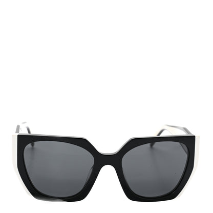 Prada Square Sunglasses SPR 15W Black White 2 of 8
