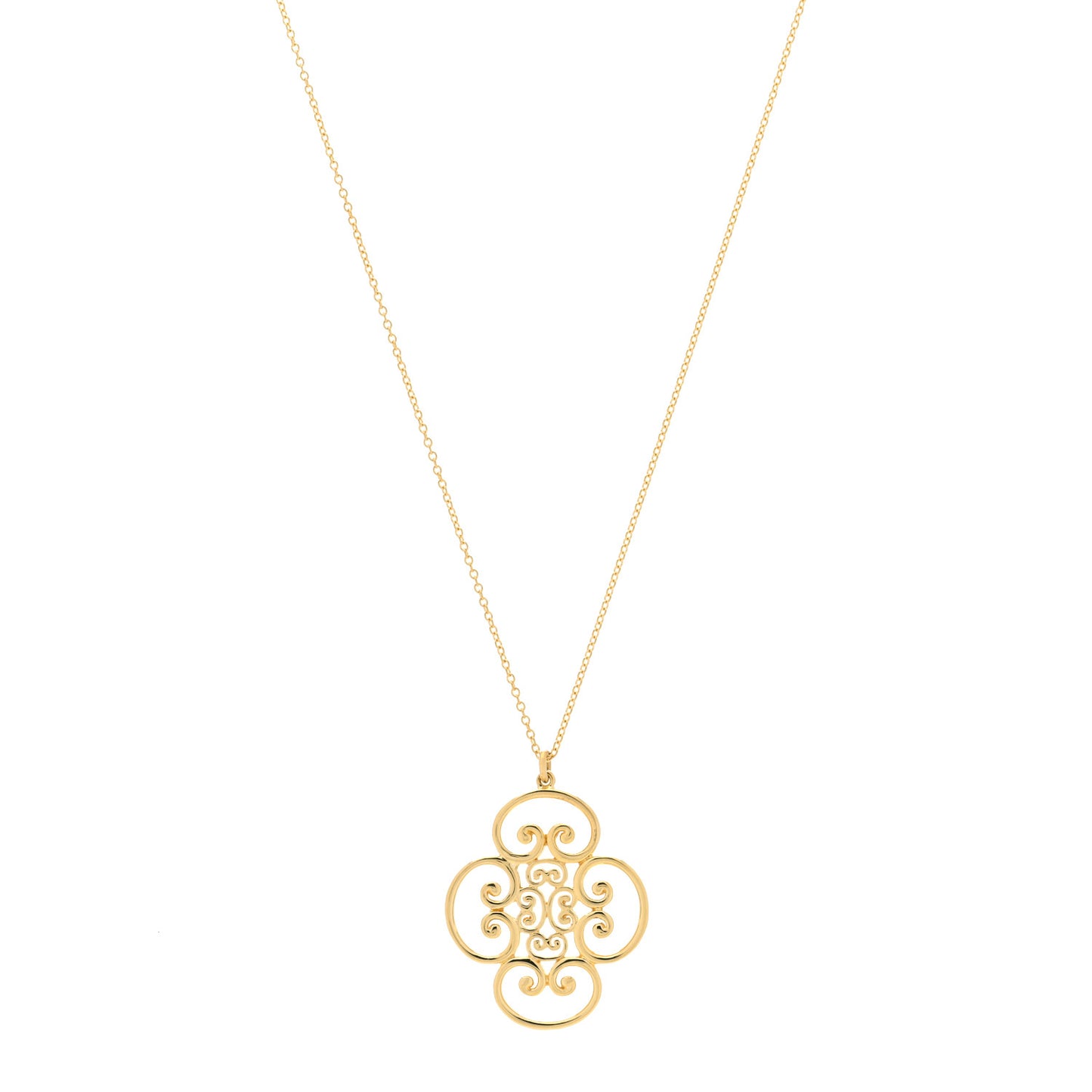 18K Yellow Gold Paloma Picasso Venezia Goldoni Quadruplo Pendant Necklace