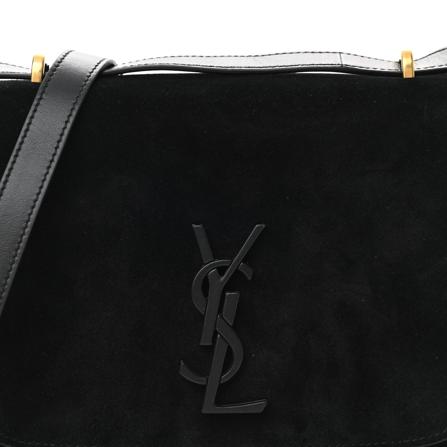 Saint Laurent Suede Small Spontini Saddle Bag Black 7 of 10