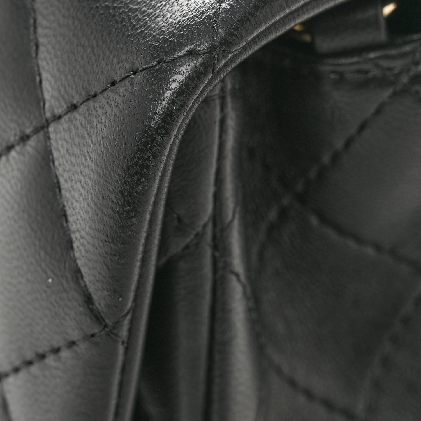Lambskin Quilted Mini Rectangular Flap Black