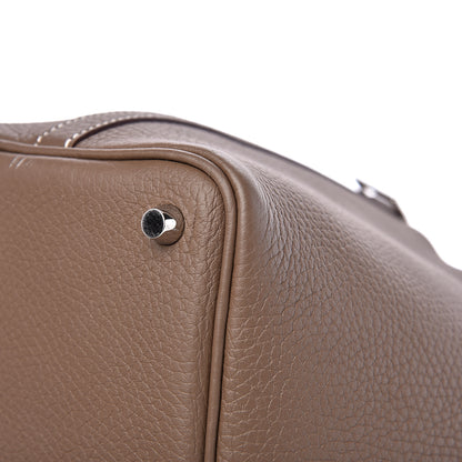 Hermes Taurillon Clemence Picotin Lock 18 PM Etoupe 8 of 10