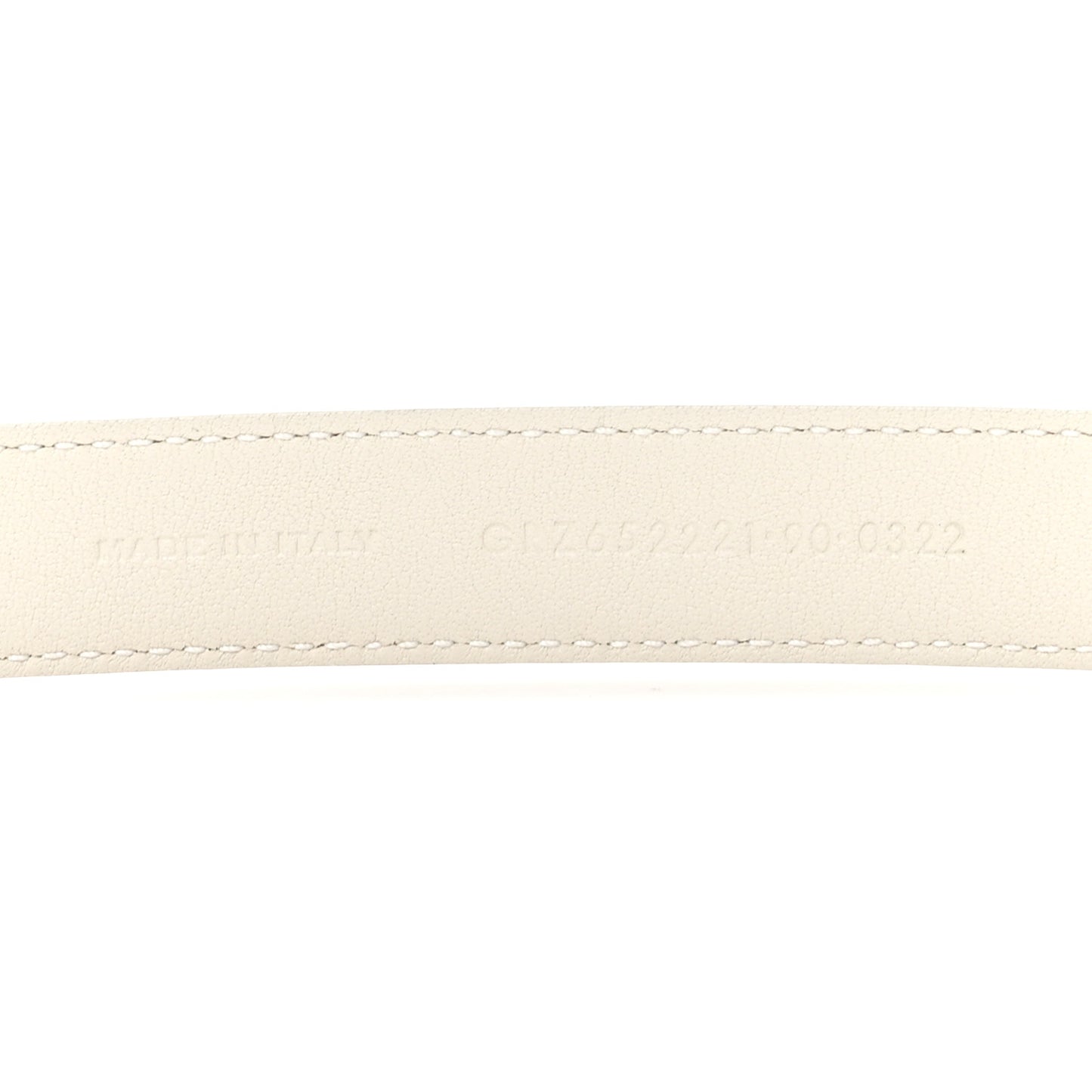 Calfskin Crocodile Embossed Maillon 20mm Cintura Belt 90 36 Crema Soft