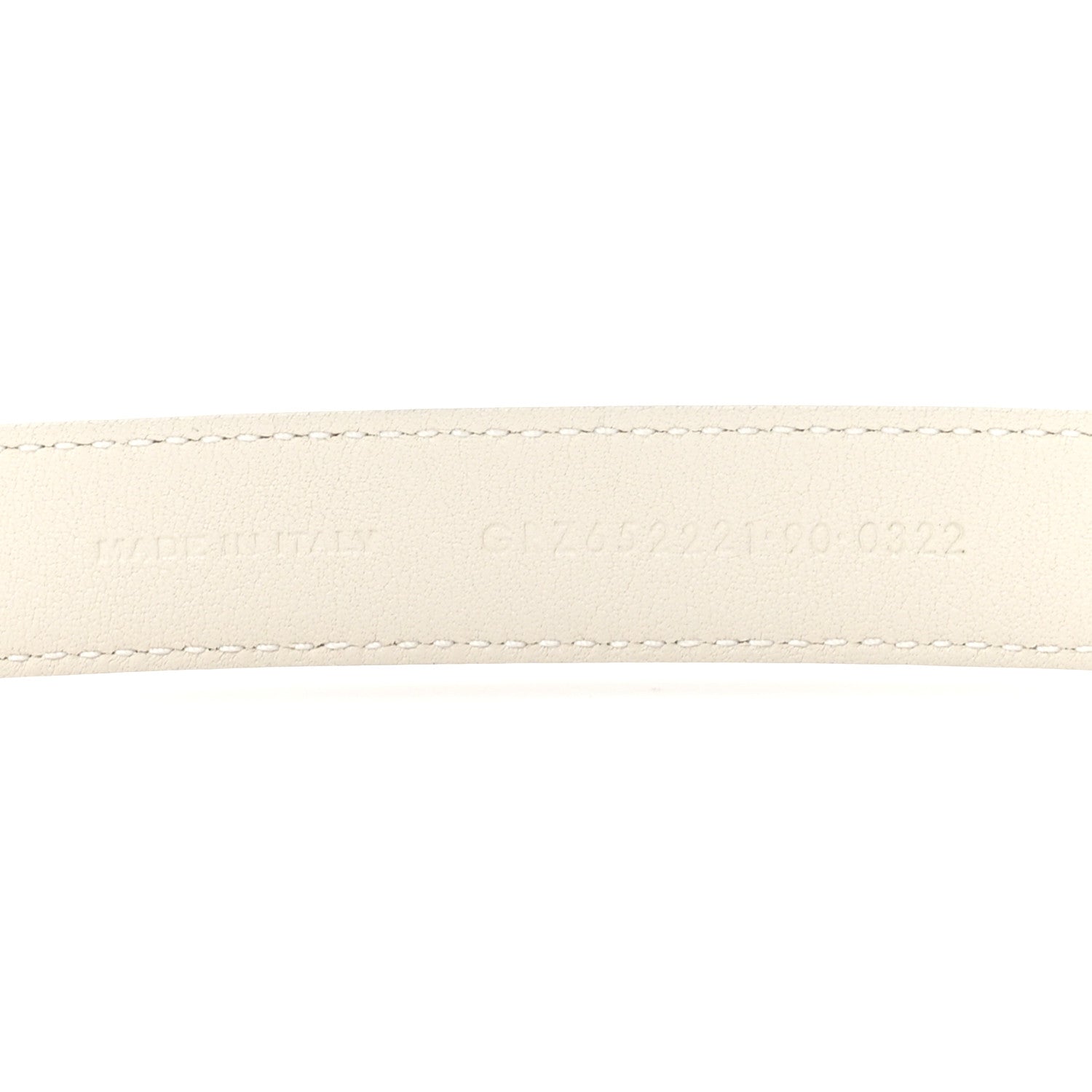 Saint Laurent Calfskin Crocodile Embossed Maillon 20mm Cintura Belt 90 36 Crema Soft 3 of 4