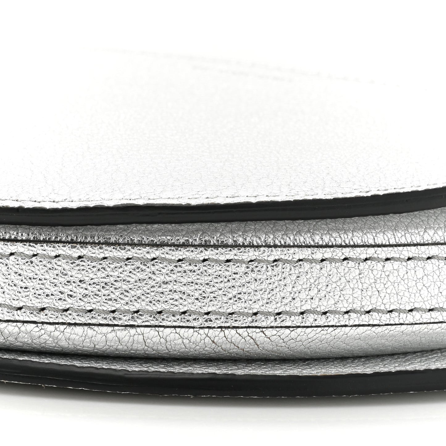 Metallic Lambskin Small Olympia Chain Shoulder Bag Silver
