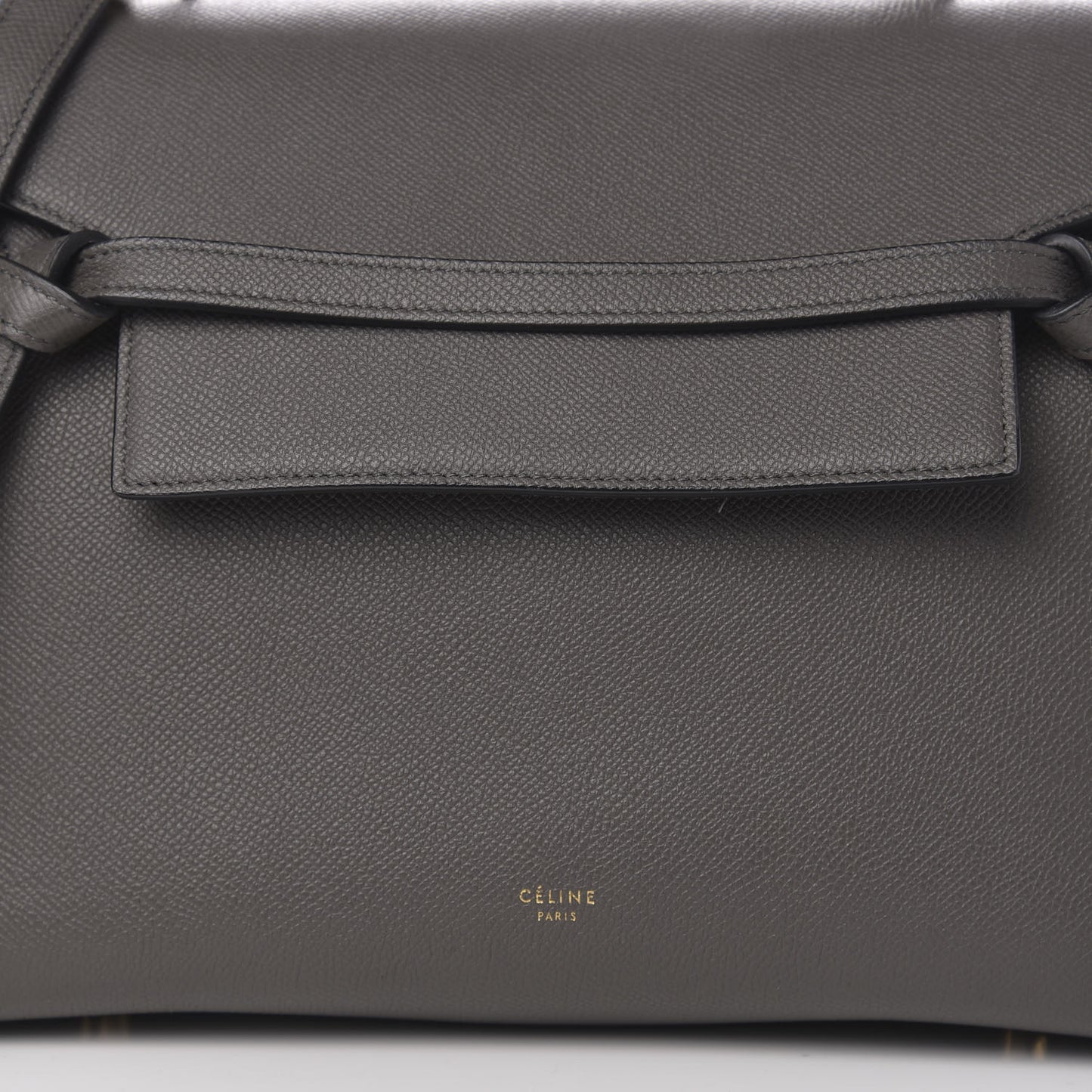 Grained Calfskin Mini Belt Bag Grey