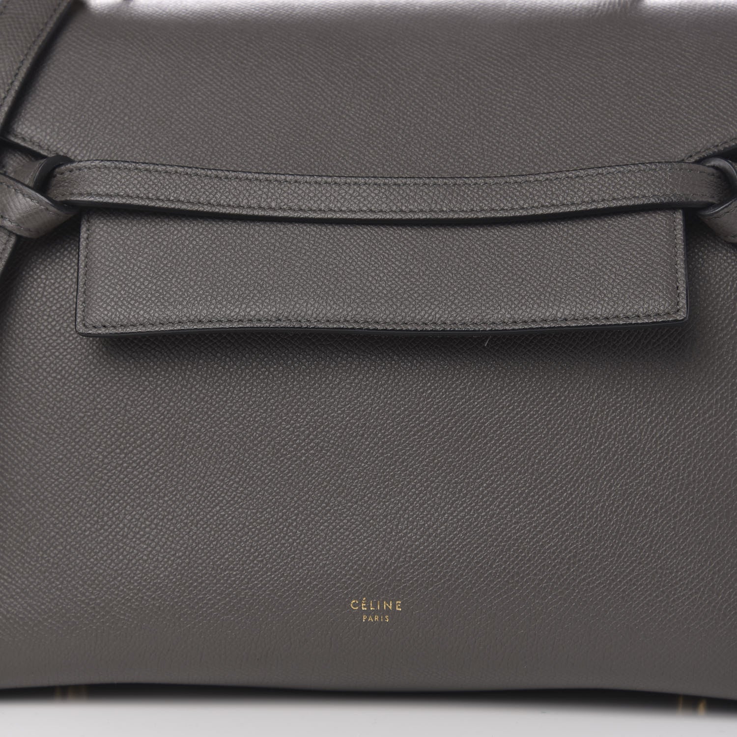 Celine Grained Calfskin Mini Belt Bag Grey 10 of 10