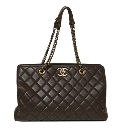 Chanel Calfskin Quilted Perfect Edge Tote Brown 1 of 9