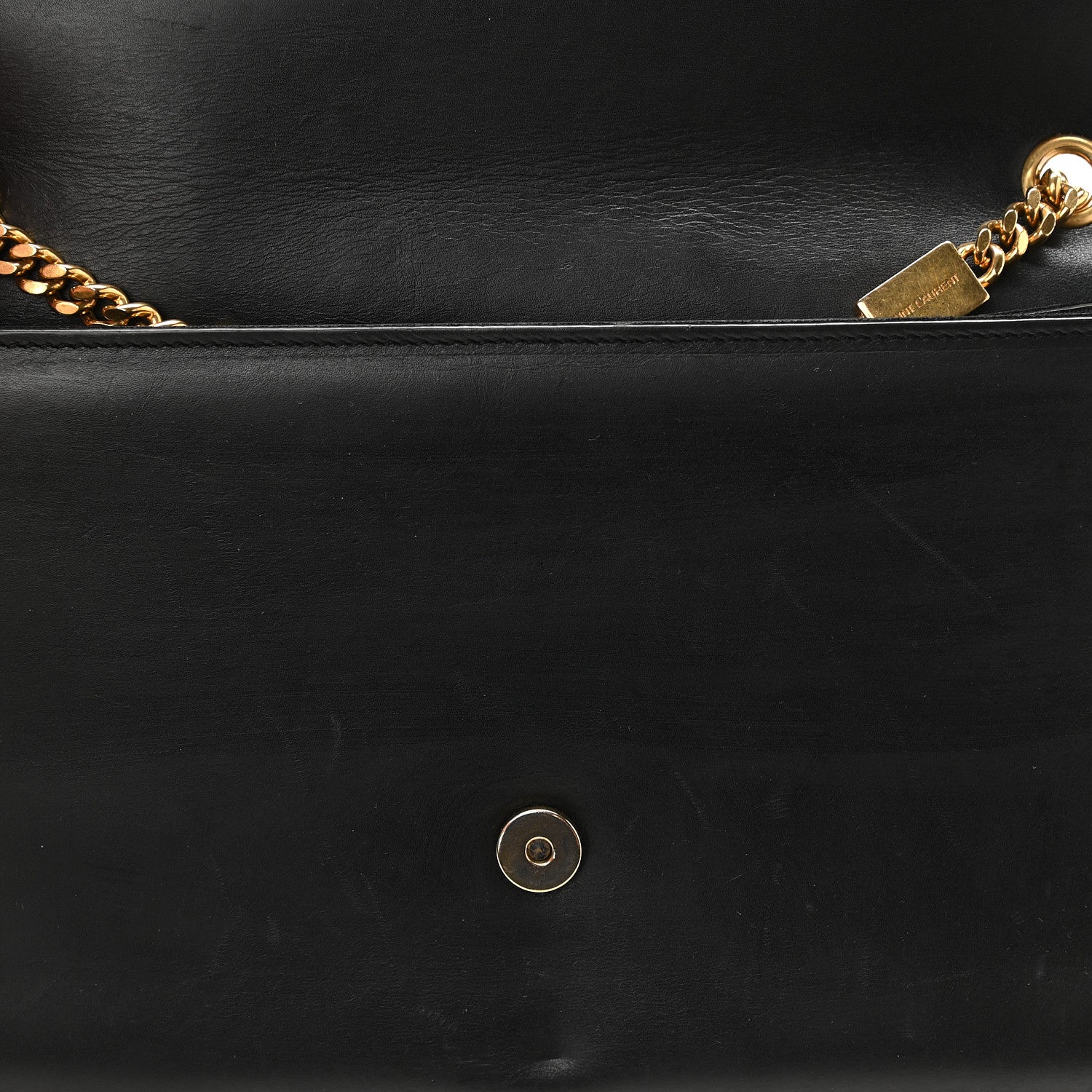 Saint Laurent Smooth Calfskin Medium Classic Monogram Kate Tassel Satchel Black 10 of 12