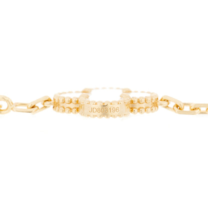 Van Cleef & Arpels 18K Yellow Gold Mother of Pearl 5 Motifs Vintage Alhambra Bracelet 4 of 7