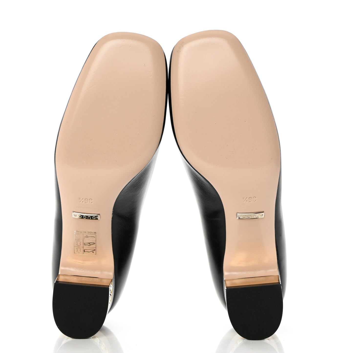 Malaga Kid Crystal Square G Madelyn Mid Heel Loafer Pumps 36.5 Black