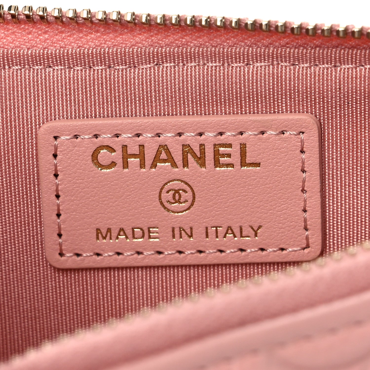 Chanel Caviar Camellia Embossed Classic Flat Wallet Pouch Pink 6 of 7