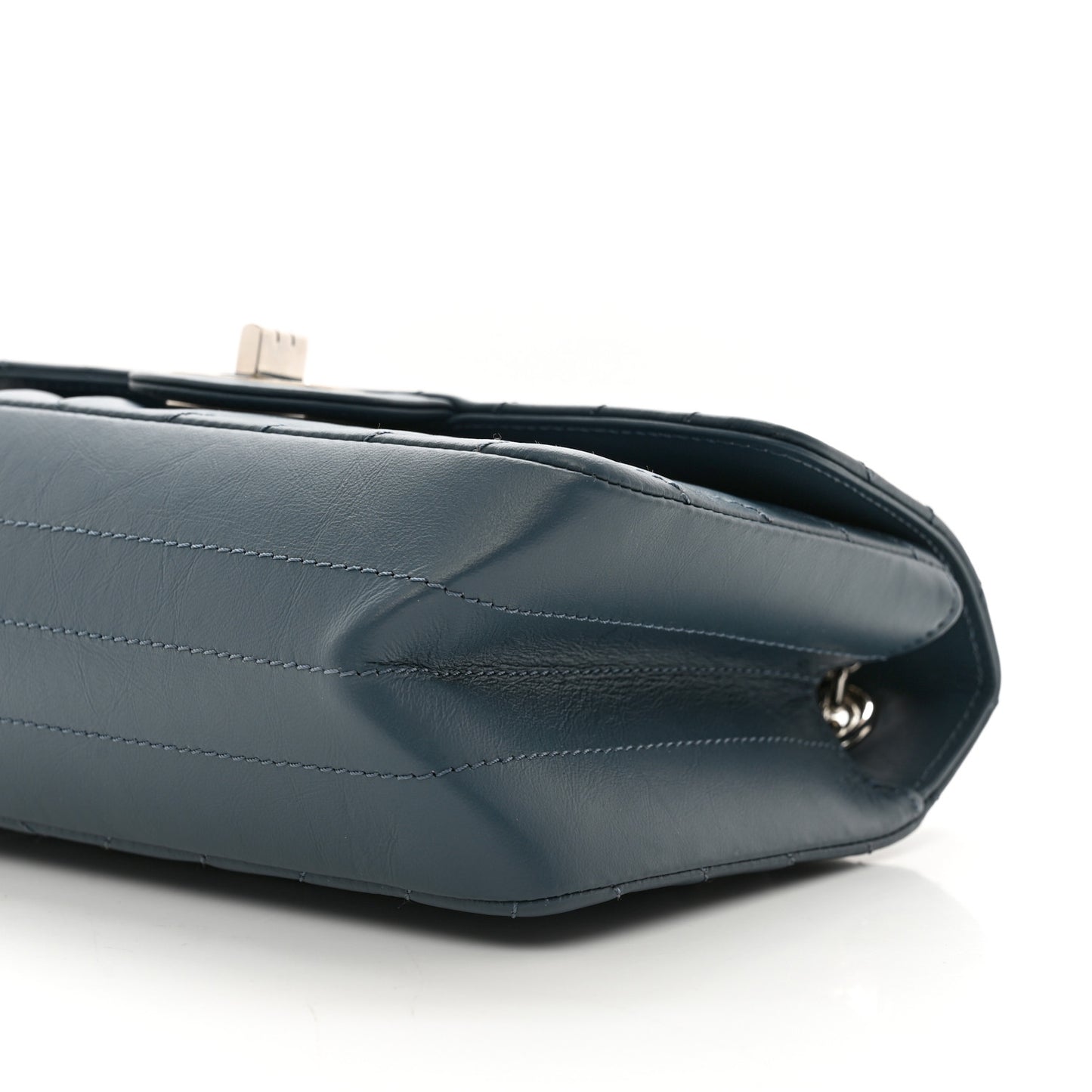 Aged Calfskin Chevron Quilted 2.55 Reissue Mini Flap Blue