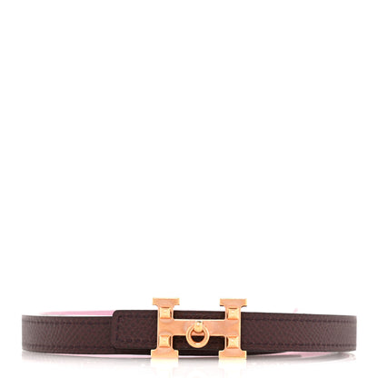 Hermes Swift Epsom 13mm 5382 Rock Belt 80 Mauve Sylvestre Rouge Sellier 1 of 6