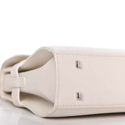 Delvaux Calfskin Embossed Mini Tempete Satchel White 6 of 10
