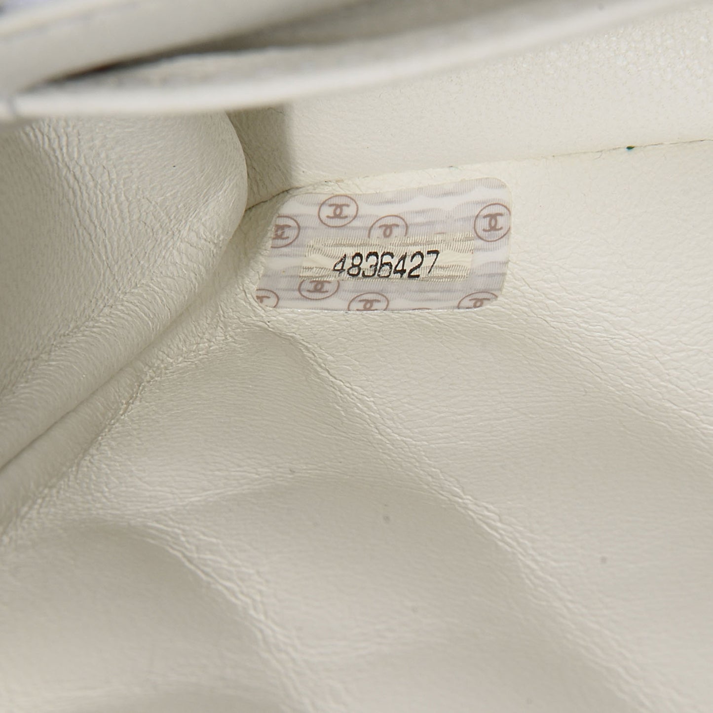 Lambskin Bekko Resin Small Single Flap White