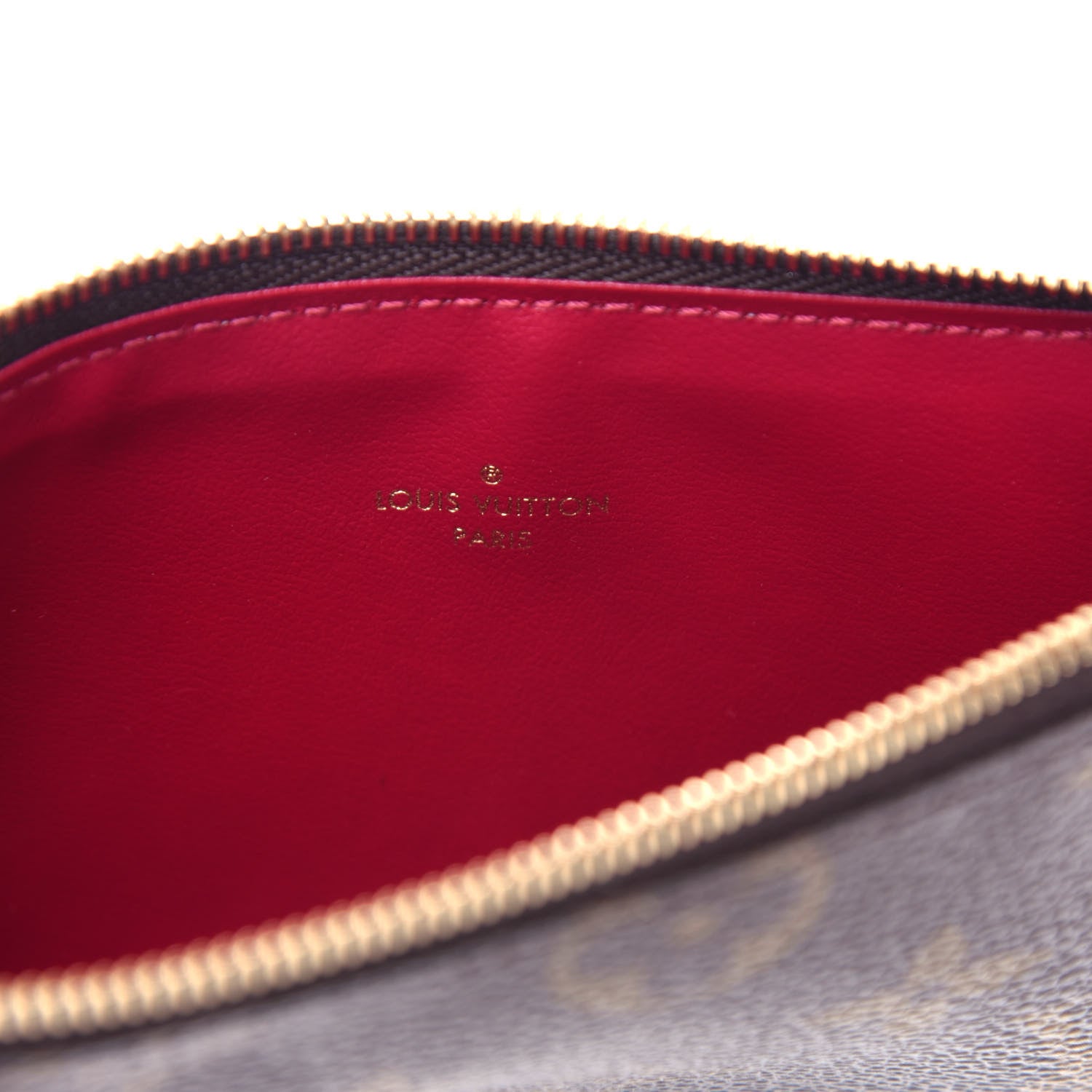 Louis Vuitton Monogram Felicie Chain Wallet Zippered Insert Fuchsia 6 of 6