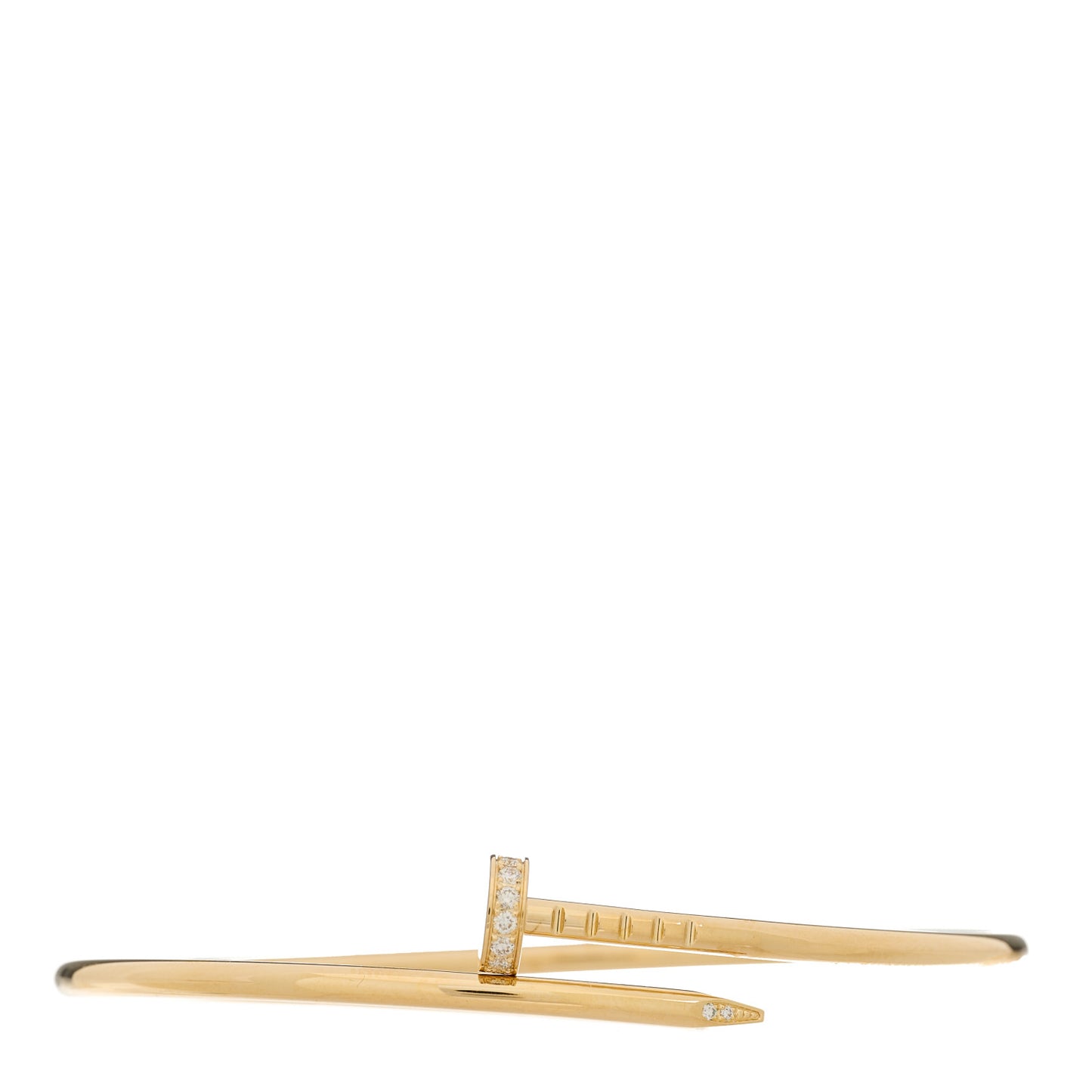 18K Yellow Gold Diamond Small Juste Un Clou Bracelet 17