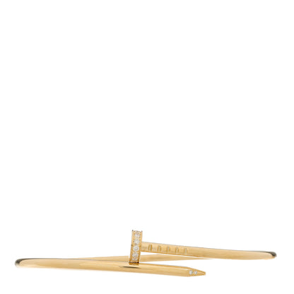 Cartier 18K Yellow Gold Diamond Small Juste Un Clou Bracelet 17 1 of 4