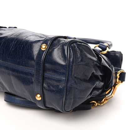 Miu Miu Vitello Lux Mini Bow Bag Bluette 7 of 8