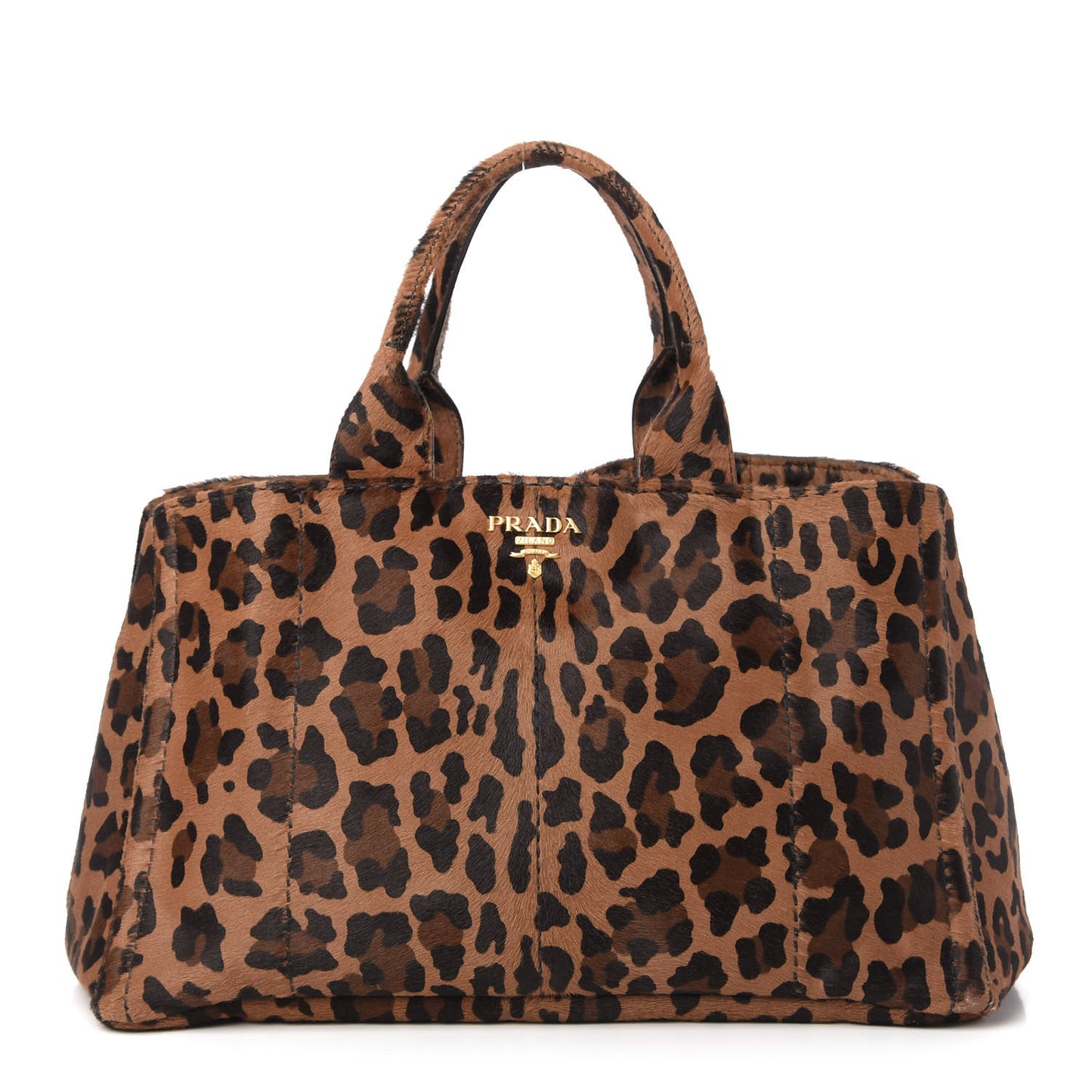 Calf Hair Leopard Print Satchel