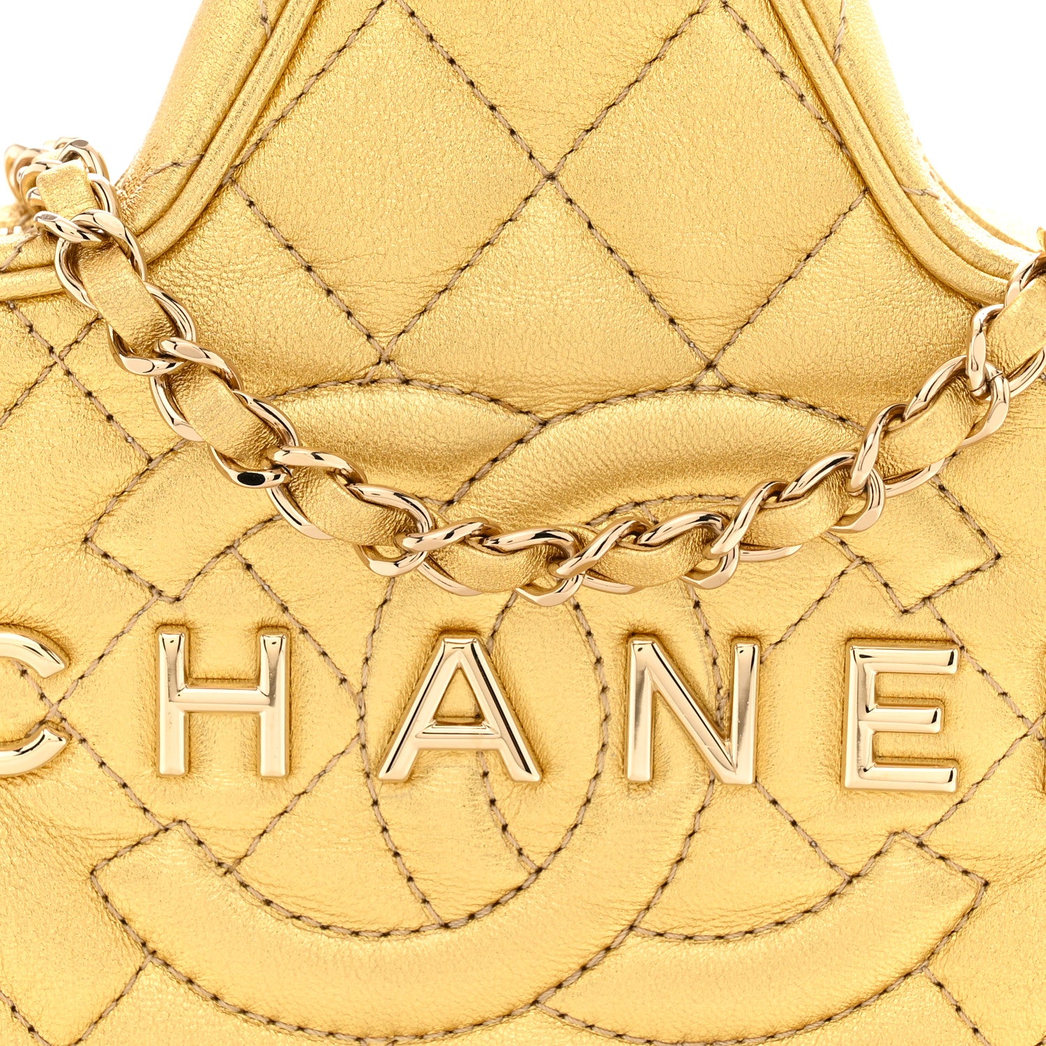 Chanel Metallic Lambskin Quilted Walk Of Fame Star Bag Gold 8 of 10