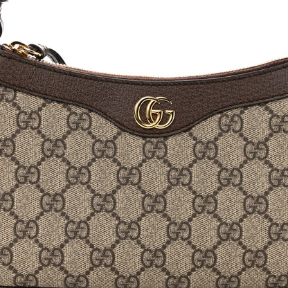 Gucci GG Supreme Monogram Textured Dollar Calfskin Small Ophidia Hobo Beige Ebony New Acero 8 of 10