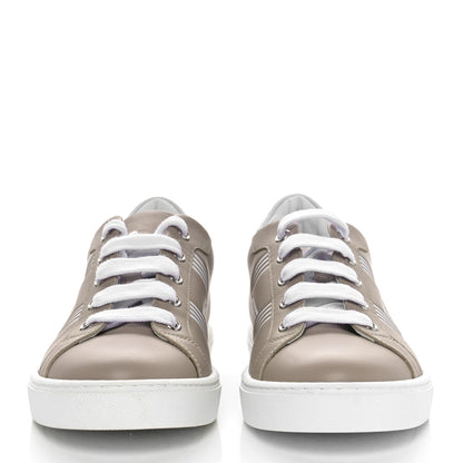 Hermes Calfskin Womens Advantage Sneakers 37 Beige Rose 3 of 18