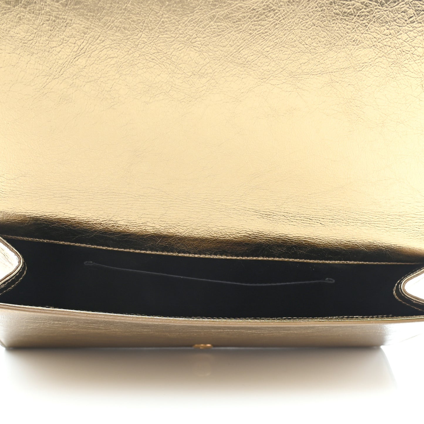 Metallic Calfskin Monogram Large Belle De Jour Clutch Gold