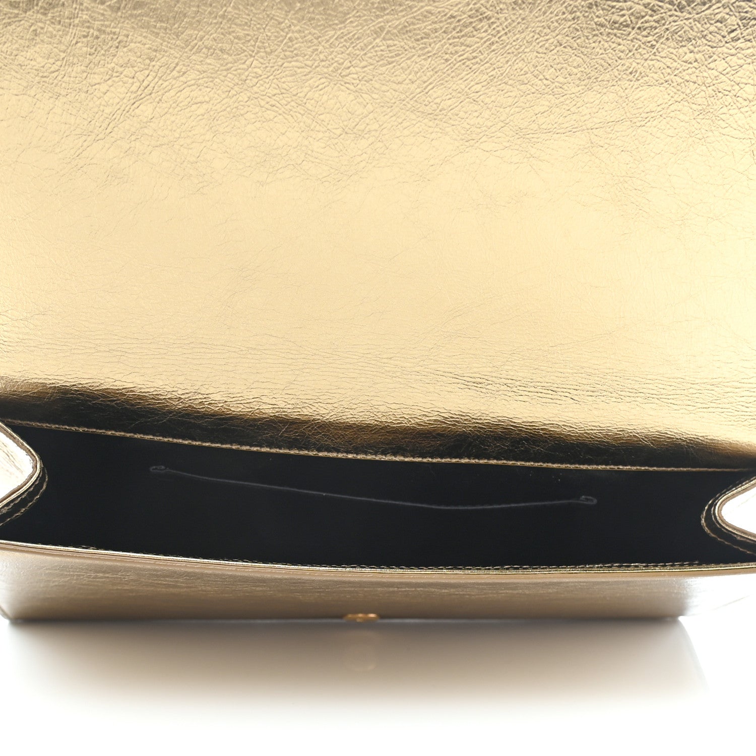 Saint Laurent Metallic Calfskin Monogram Large Belle De Jour Clutch Gold 5 of 7