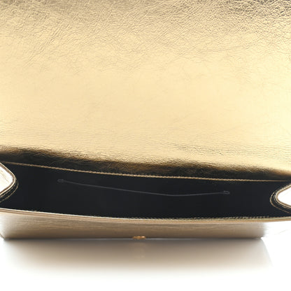 Saint Laurent Metallic Calfskin Monogram Large Belle De Jour Clutch Gold 5 of 7