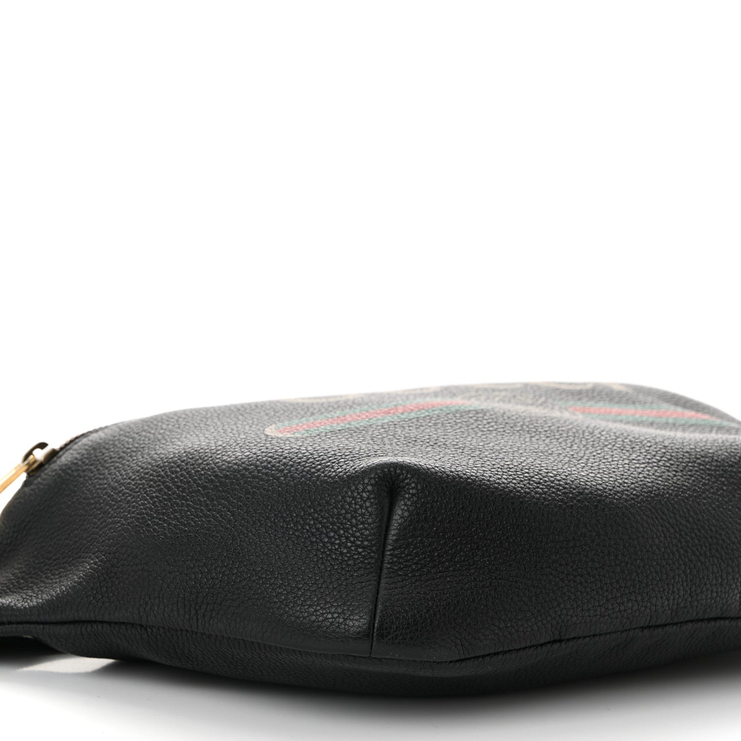 Grained Calfskin Logo Belt Bag Black