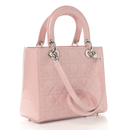 Christian Dior Patent Cannage Medium Lady Dior Rose Clair 2 of 10