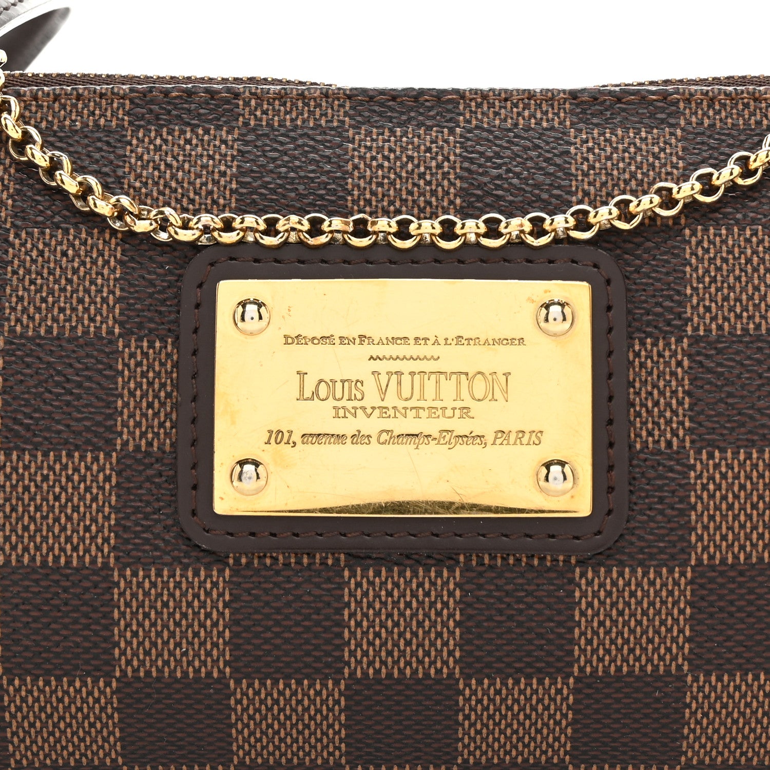 Louis Vuitton Damier Ebene Eva Clutch 8 of 10