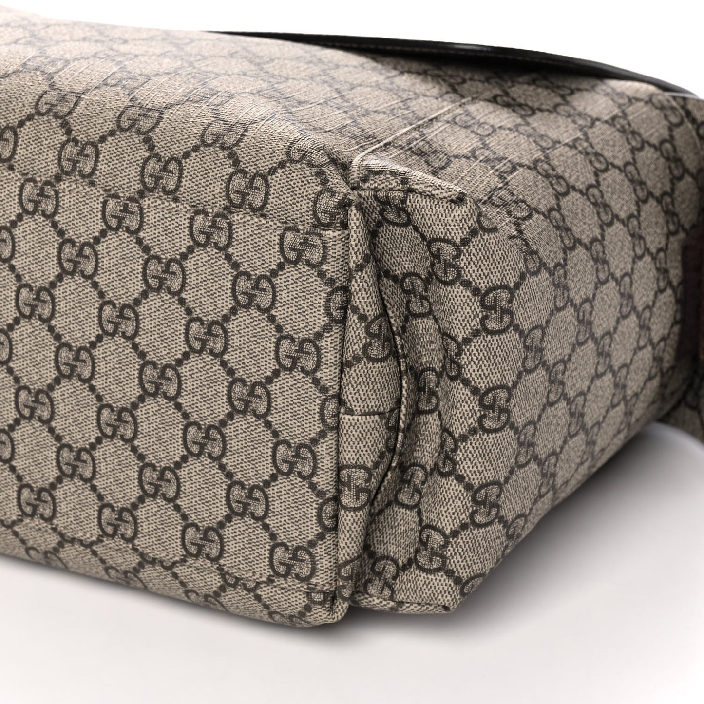 GG Plus Monogram Messenger Diaper Bag Dark Brown
