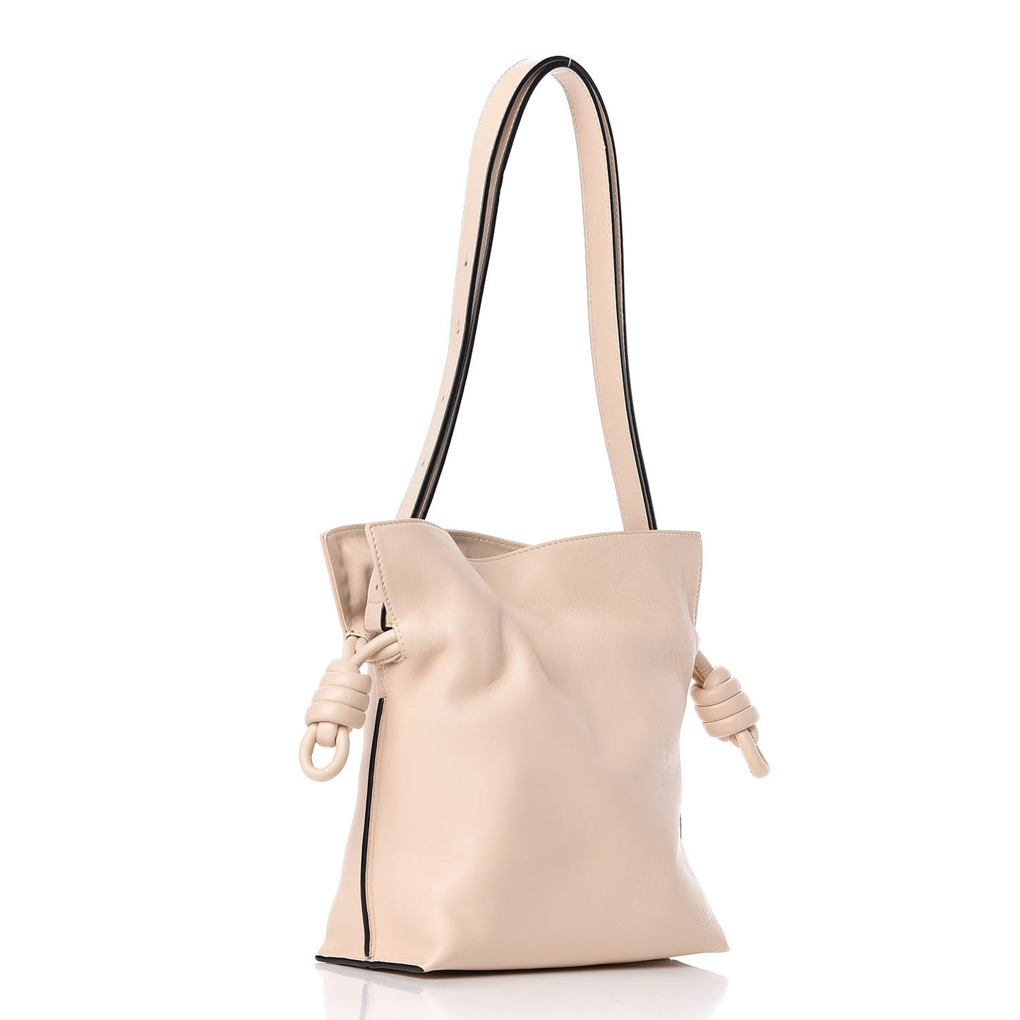 Calfskin Small Flamenco Knot Bag Ivory