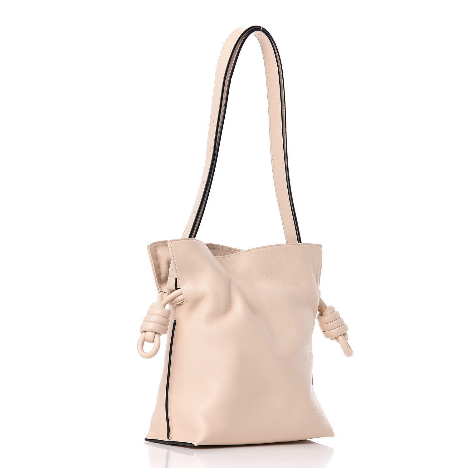 Loewe Calfskin Small Flamenco Knot Bag Ivory 3 of 12