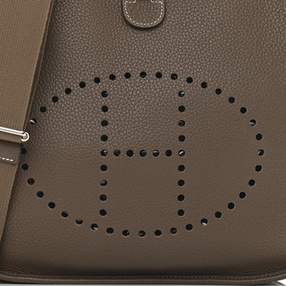 Hermes Taurillon Clemence Evelyne III GM Etoupe 8 of 11