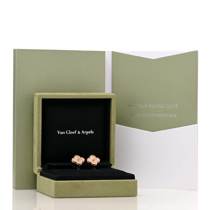 Van Cleef & Arpels Rose Gold Vintage Alhambra Earrings 5 of 5